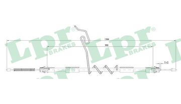 Tažné lanko, parkovací brzda LPR C0296B