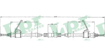 Tažné lanko, parkovací brzda LPR C0299B