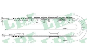 Tažné lanko, parkovací brzda LPR C0341B