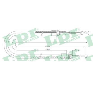 Tažné lanko, parkovací brzda LPR C0399B