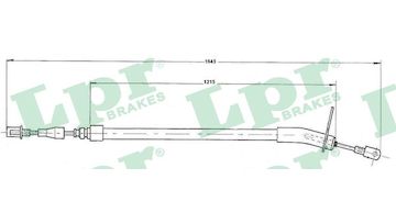 Tažné lanko, parkovací brzda LPR C0409B