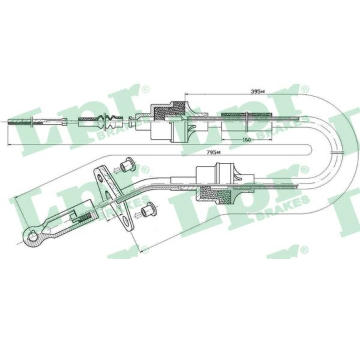 Tažné lanko, ovládání spojky LPR C0412C