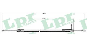 Tažné lanko, parkovací brzda LPR C0424B