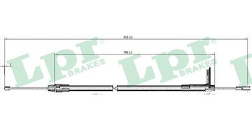 Tažné lanko, parkovací brzda LPR C0425B