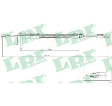 Tažné lanko, parkovací brzda LPR C0441B
