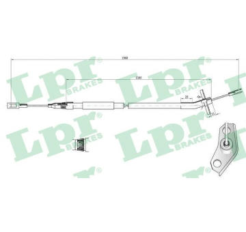 Tazne lanko, parkovaci brzda LPR C0453B