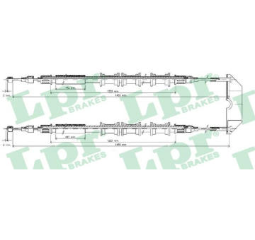 Tažné lanko, parkovací brzda LPR C0583B