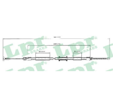 Tažné lanko, parkovací brzda LPR C0600B
