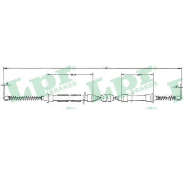 Tažné lanko, parkovací brzda LPR C0605B