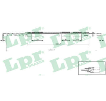 Tažné lanko, parkovací brzda LPR C0609B
