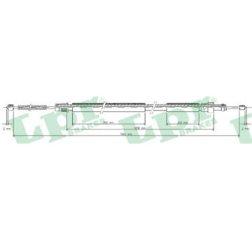 Tažné lanko, parkovací brzda LPR C0617B