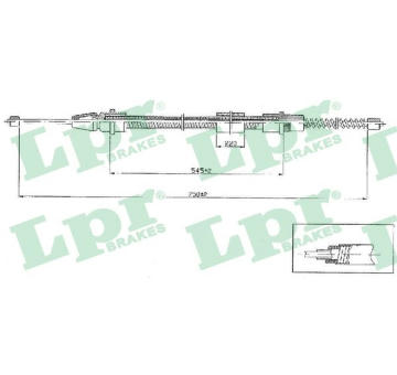 Tažné lanko, parkovací brzda LPR C0634B