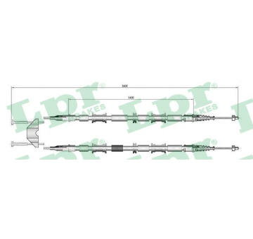 Tažné lanko, parkovací brzda LPR C0654B