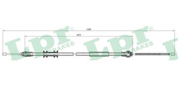 Tažné lanko, parkovací brzda LPR C0703B