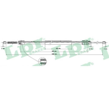 Tažné lanko, parkovací brzda LPR C0740B