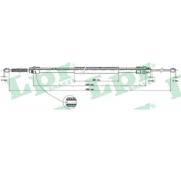 Tažné lanko, parkovací brzda LPR C0741B