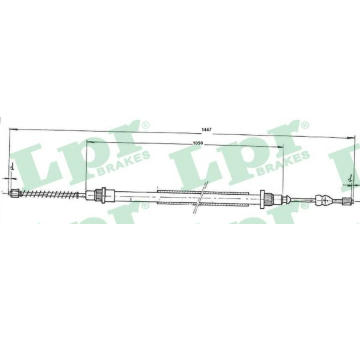 Tažné lanko, parkovací brzda LPR C0745B
