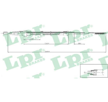 Tažné lanko, parkovací brzda LPR C0961B