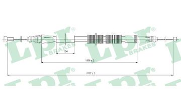 Tažné lanko, parkovací brzda LPR C1028B