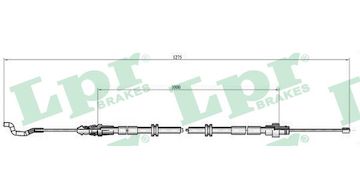 Tažné lanko, parkovací brzda LPR C1039B