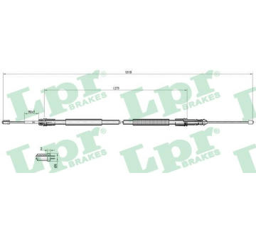 Tažné lanko, parkovací brzda LPR C1041B