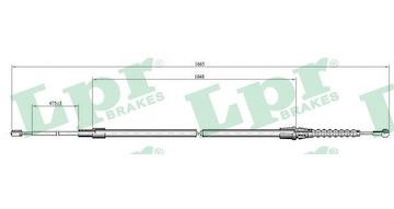 Tažné lanko, parkovací brzda LPR C1444B