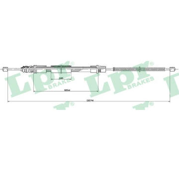 Tažné lanko, parkovací brzda LPR C1463B