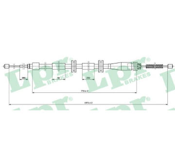 Tažné lanko, parkovací brzda LPR C1664B