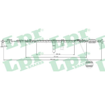 Tažné lanko, parkovací brzda LPR C1693B
