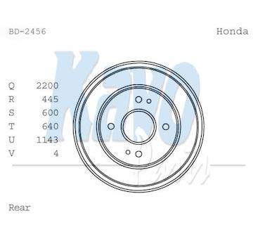 Brzdový buben KAVO PARTS BD-2456