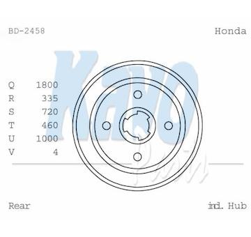 Brzdový buben KAVO PARTS BD-2458