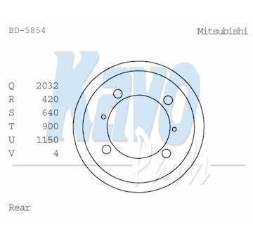 Brzdový buben KAVO PARTS BD-5854