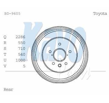 Brzdový buben KAVO PARTS BD-9605