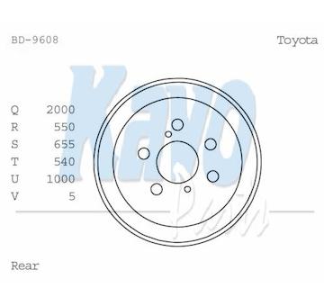 Brzdový buben KAVO PARTS BD-9608