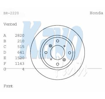 Brzdový kotouč KAVO PARTS BR-2220