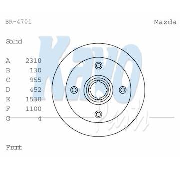 Brzdový kotouč KAVO PARTS BR-4701