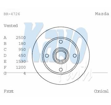 Brzdový kotouč KAVO PARTS BR-4726