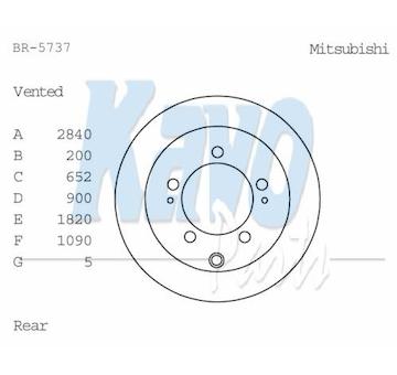 Brzdový kotouč KAVO PARTS BR-5737