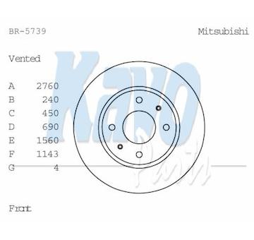 Brzdový kotouč KAVO PARTS BR-5739