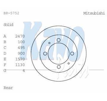 Brzdový kotouč KAVO PARTS BR-5752