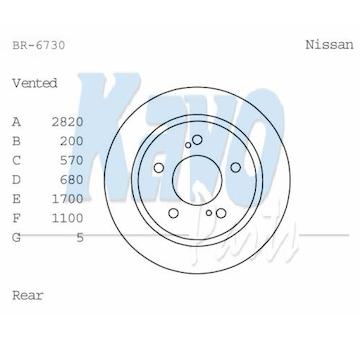Brzdový kotouč KAVO PARTS BR-6730