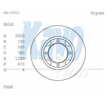 Brzdový kotouč KAVO PARTS BR-9303