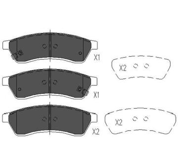 Sada brzdových destiček, kotoučová brzda KAVO PARTS KBP-1012