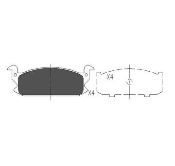 Sada brzdových destiček, kotoučová brzda KAVO PARTS KBP-1503