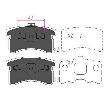 Sada brzdových destiček, kotoučová brzda KAVO PARTS KBP-1506