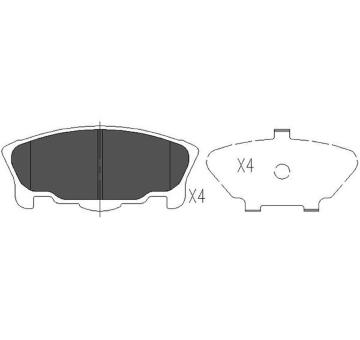Sada brzdových destiček, kotoučová brzda KAVO PARTS KBP-1507