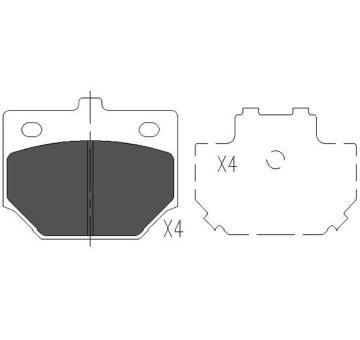 Sada brzdových destiček, kotoučová brzda KAVO PARTS KBP-1509