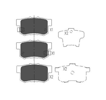 Sada brzdových destiček, kotoučová brzda KAVO PARTS KBP-2008