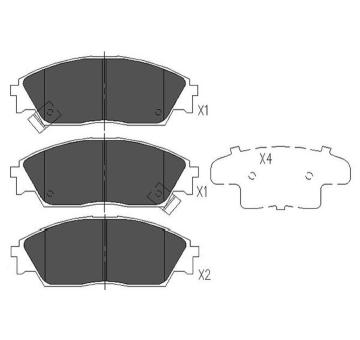 Sada brzdových platničiek kotúčovej brzdy KAVO PARTS KBP-2022