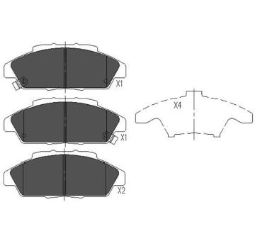 Sada brzdových destiček, kotoučová brzda KAVO PARTS KBP-2025